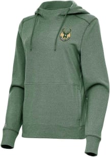 Antigua Milwaukee Bucks Womens Green Justice Hooded Sweatshirt