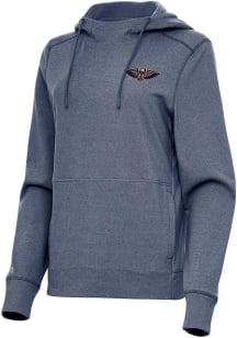 Antigua New Orleans Pelicans Womens Navy Blue Justice Hooded Sweatshirt