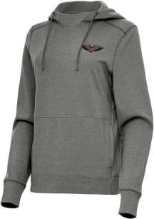 Antigua New Orleans Pelicans Womens Black Justice Hooded Sweatshirt
