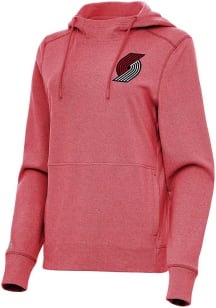 Antigua Portland Trail Blazers Womens Red Justice Hooded Sweatshirt