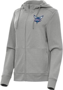 Antigua Charlotte Hornets Womens Grey Seeker Light Weight Jacket