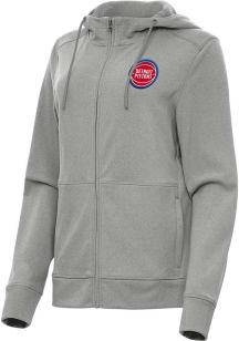 Antigua Detroit Pistons Womens Grey Seeker Light Weight Jacket