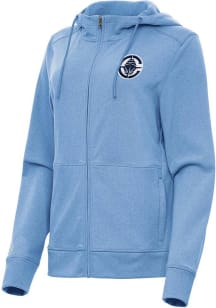 Antigua Los Angeles Clippers Womens Light Blue Seeker Light Weight Jacket