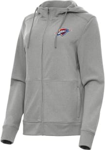 Antigua Oklahoma City Thunder Womens Grey Alternate Seeker Light Weight Jacket