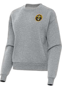 Antigua Denver Nuggets Womens Grey Victory Crew Sweatshirt