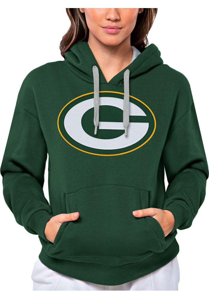 Antigua Green Bay Packers Womens Green Victory Long Sleeve Pullover