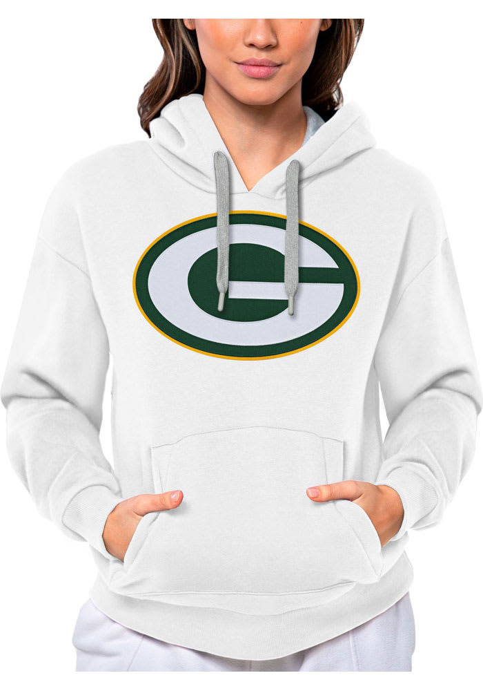 Antigua Green Bay Packers Womens White Victory Long Sleeve Pullover