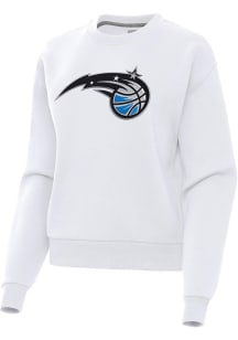 Antigua Orlando Magic Womens White Full Front Victory Crew Sweatshirt