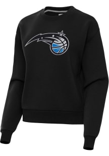 Antigua Orlando Magic Womens Black Full Front Victory Crew Sweatshirt