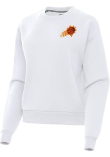 Antigua Phoenix Suns Womens White Victory Crew Sweatshirt
