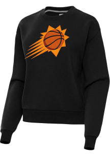 Antigua Phoenix Suns Womens Black Full Front Victory Crew Sweatshirt