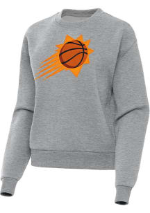 Antigua Phoenix Suns Womens Grey Full Front Victory Crew Sweatshirt