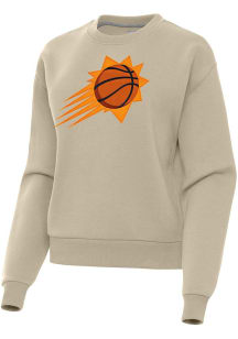 Antigua Phoenix Suns Womens Khaki Full Front Victory Crew Sweatshirt
