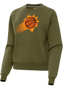 Antigua Phoenix Suns Womens Olive Full Front Victory Crew Sweatshirt