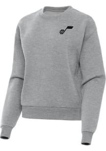 Antigua Utah Jazz Womens Grey Victory Crew Sweatshirt