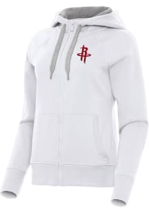 Antigua Houston Rockets Womens White Victory Long Sleeve Full Zip Jacket