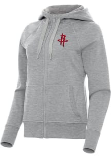 Antigua Houston Rockets Womens Grey Victory Long Sleeve Full Zip Jacket