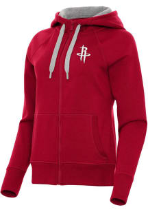 Antigua Houston Rockets Womens Red Victory Long Sleeve Full Zip Jacket