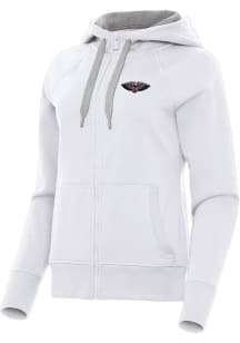 Antigua New Orleans Pelicans Womens White Victory Long Sleeve Full Zip Jacket