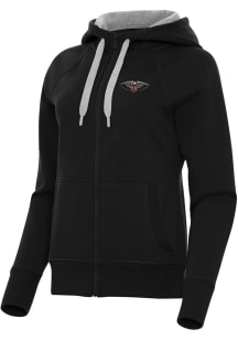 Antigua New Orleans Pelicans Womens Black Victory Long Sleeve Full Zip Jacket