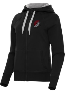 Antigua Portland Trail Blazers Womens Black Victory Long Sleeve Full Zip Jacket