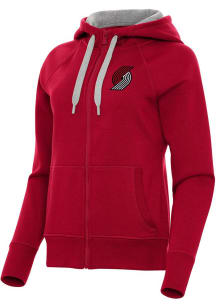Antigua Portland Trail Blazers Womens Red Victory Long Sleeve Full Zip Jacket