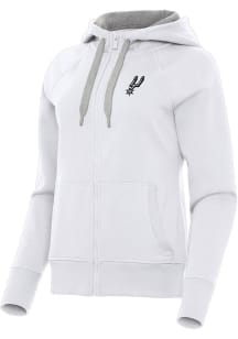 Antigua San Antonio Spurs Womens White Victory Long Sleeve Full Zip Jacket
