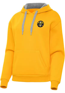 Antigua Denver Nuggets Womens Gold Victory Hooded Sweatshirt