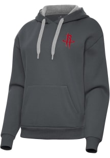 Antigua Houston Rockets Womens Charcoal Victory Hooded Sweatshirt