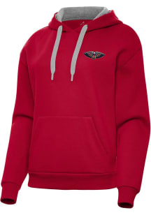 Antigua New Orleans Pelicans Womens Red Victory Hooded Sweatshirt