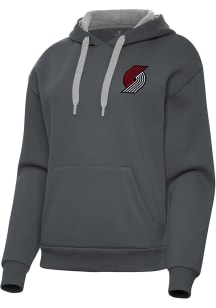 Antigua Portland Trail Blazers Womens Charcoal Victory Hooded Sweatshirt