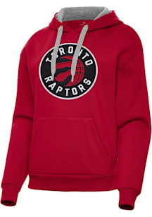 Antigua Toronto Raptors Womens Red Full Front Victory Hooded Sweatshirt