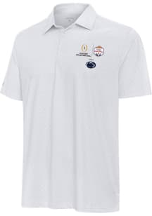 Mens Penn State Nittany Lions White Antigua 2024 CFP Quarterfinal Fiesta Bowl Whirl Short Sleeve..