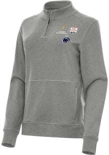 Womens Penn State Nittany Lions Black Antigua 2024 CFP Quarterfinal Fiesta Bowl Crush Qtr Zip