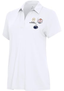 Womens Penn State Nittany Lions White Antigua 2024 CFP Quarterfinal Fiesta Bowl Era Short Sleeve..