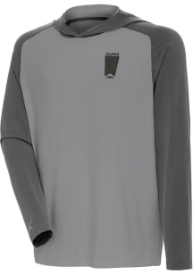 Antigua Columbus Crew Mens Grey Tonal Intrepid Long Sleeve Hoodie