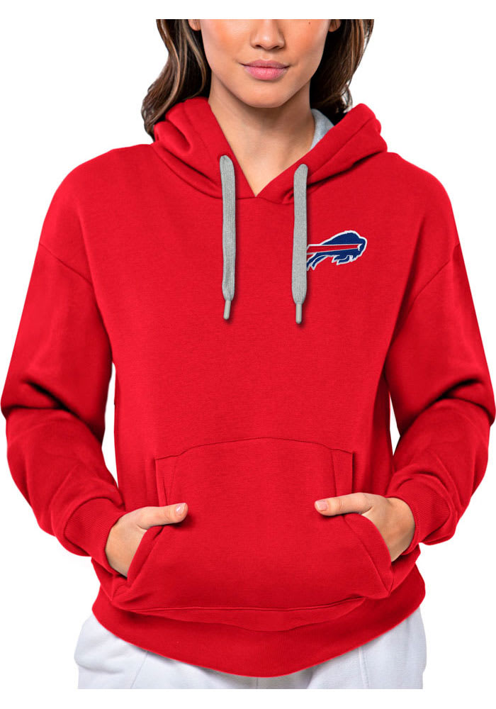 Men's Antigua Red Buffalo Bills Victory Pullover Hoodie