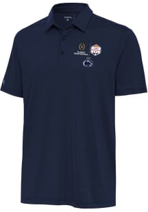 Mens Penn State Nittany Lions Navy Blue Antigua 2024 CFP Quarterfinal Fiesta Bowl Whirl Short Sl..