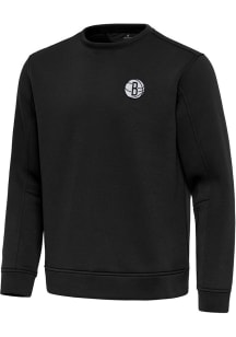 Antigua Brooklyn Nets Mens  Relevant Long Sleeve Crew Sweatshirt