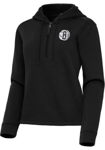 Antigua Brooklyn Nets Womens  Contemporary Qtr Zip