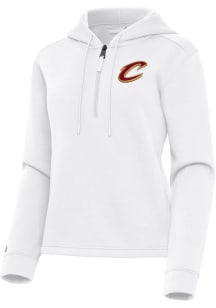 Antigua Cleveland Cavaliers Womens White Contemporary Qtr Zip