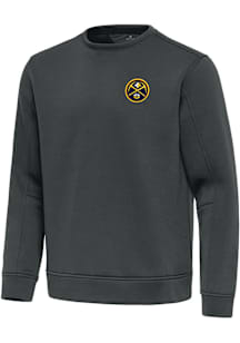Antigua Denver Nuggets Mens Grey Relevant Long Sleeve Crew Sweatshirt