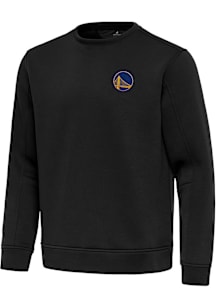 Antigua Golden State Warriors Mens Black Relevant Long Sleeve Crew Sweatshirt