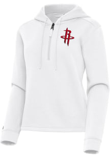 Antigua Houston Rockets Womens White Contemporary Qtr Zip