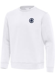 Antigua Los Angeles Clippers Mens White Relevant Long Sleeve Crew Sweatshirt
