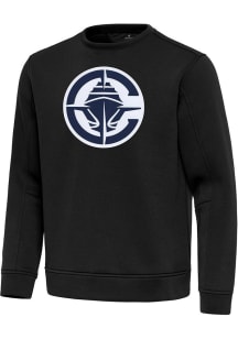 Antigua Los Angeles Clippers Mens Black Full Front Relevant Long Sleeve Crew Sweatshirt