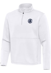 Antigua Los Angeles Clippers Mens White Twist Long Sleeve Qtr Zip Pullover
