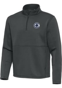 Antigua Los Angeles Clippers Mens Grey Twist Long Sleeve Qtr Zip Pullover