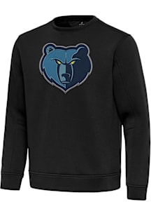 Antigua Memphis Grizzlies Mens Black Full Front Relevant Long Sleeve Crew Sweatshirt