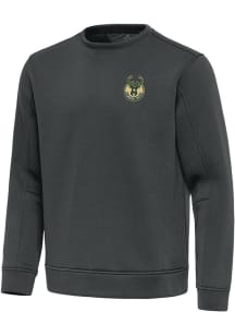 Antigua Milwaukee Bucks Mens Grey Relevant Long Sleeve Crew Sweatshirt